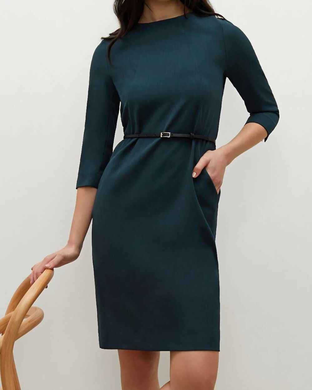 MM LaFleur Dress Women's 2 Green Rainforest Etsuko Sheath Dress Business
